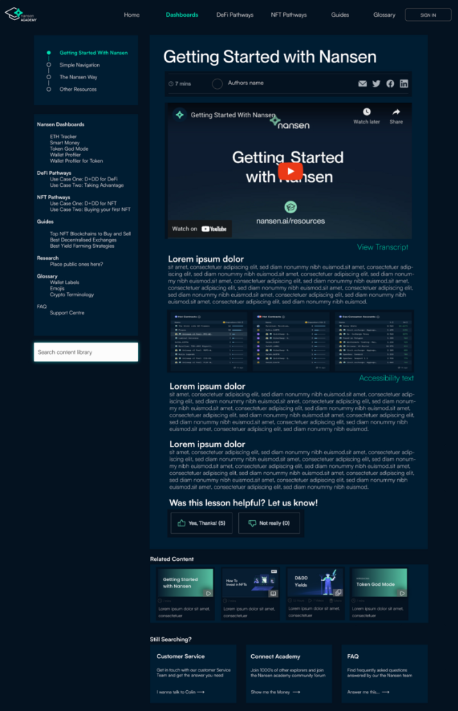 Getting Started Lesson Player